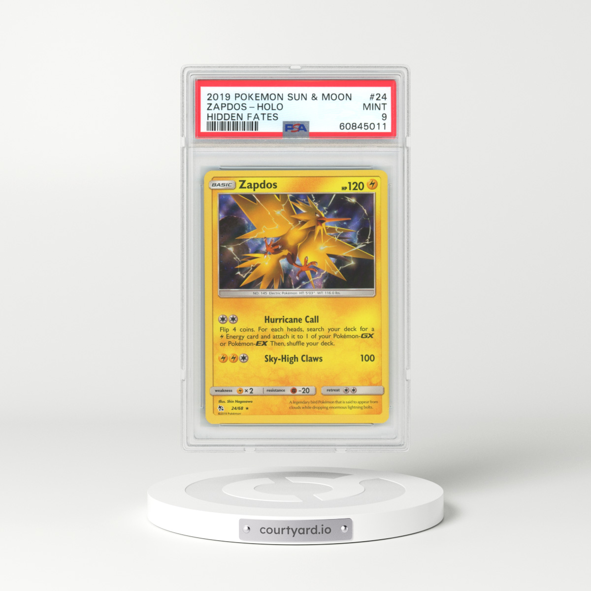 1999 Pokemon Fossil game Zapdos on sale Holo 1st Edition #15 Fossil Graded PSA 9 Mint